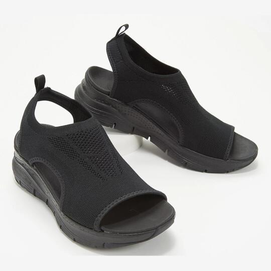 Damen Sportliche Sandalen mit atmungsaktivem Obermaterial und bequemer Plattform R&B