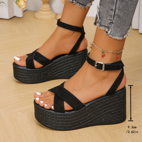 Damen Wedge-Sandalen mit rutschfester Sohle und komfortablem Fußbett R&B