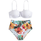 Damen Bandeau-Bikini-Set mit hoch geschnittenem Höschen R&B