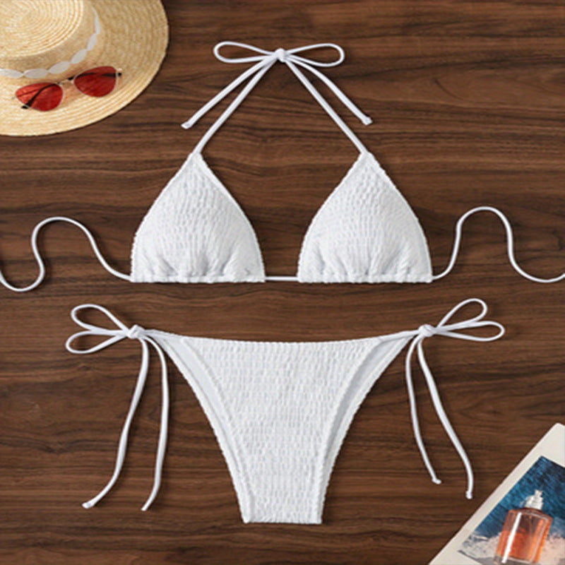 Damen Triangel-Bikini mit strukturierter Oberfläche