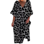 Damen Ärmelloses Kaftan Kleid im Leopardenmuster R&B