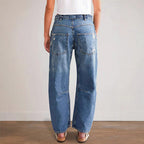 Damen Denim-Hosen mit großflächigen Taschen R&B