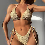 Damen Triangel-Bikini mit raffinierten Rüschendetails