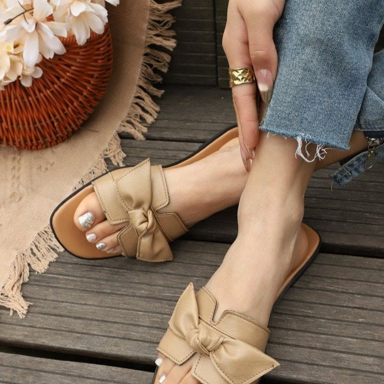 Damen Komfortable Mules mit elegantem Schleifendetail R&B
