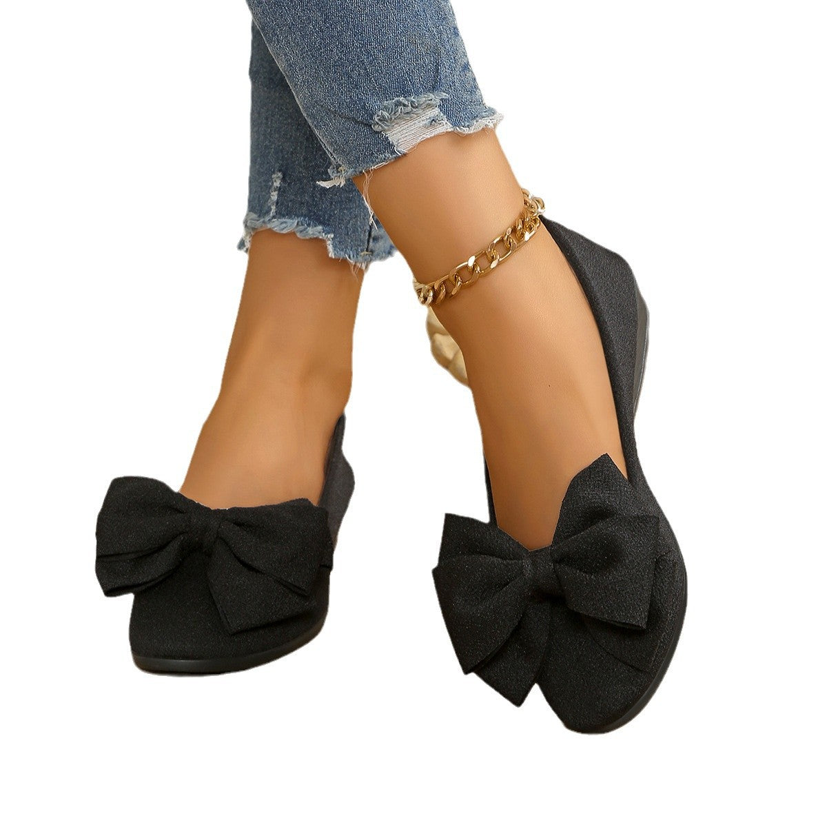 Damen elegante Ballerinas mit stilvoller Blumenapplikation R&B