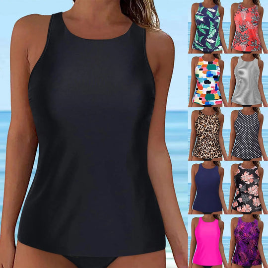 Damen Sportliches Tankini-Oberteil mit modischem Rückenausschnitt R&B