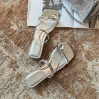 Damen Elegante Badesandalen im minimalistischen Design mit geschmackvollen Verzierungen R&B