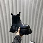 Damen Modische Chelsea-Boots mit Plateau und elastischen Einsätzen R&B
