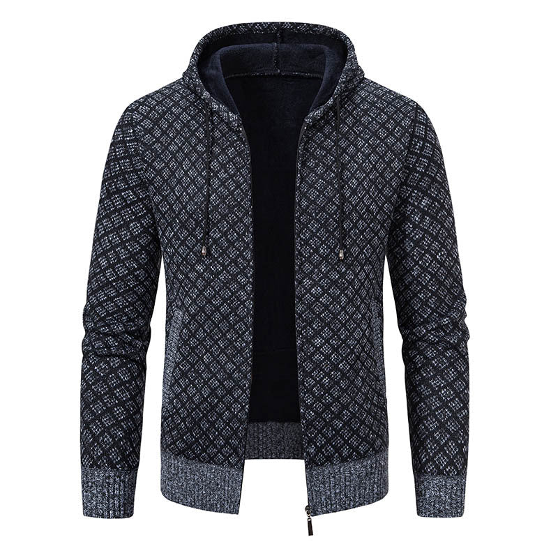 Herren Kapuzenjacke mit strukturiertem Design und eleganten Akzenten