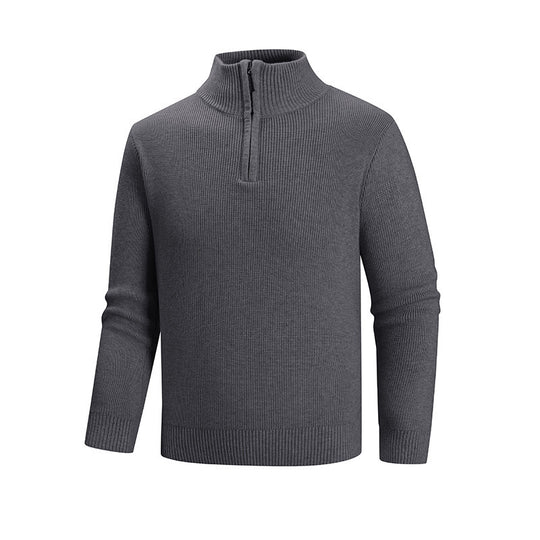 Herren Rollkragenpullover mit modernem Reißverschluss R&B