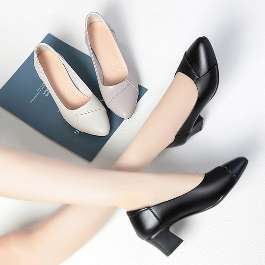 Damen Bequeme Pumps mit elegantem Blockabsatz und klassischem Design R&B