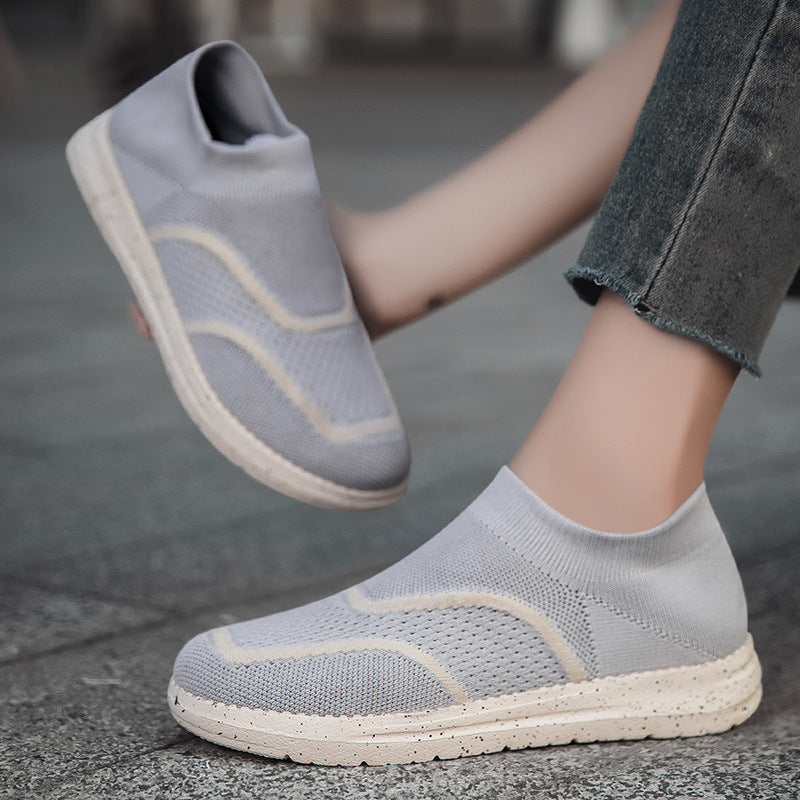 Damen Sportliche Strick-Sneaker mit flexiblem Obermaterial