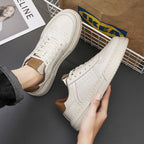 Damen Leder Sneakers mit modischem Design und atmungsaktiver Sohle R&B