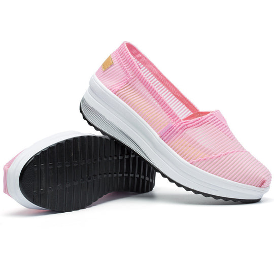 Damen Komfortable Slip-On Sneakers mit atmungsaktiver Oberflächenstruktur R&B