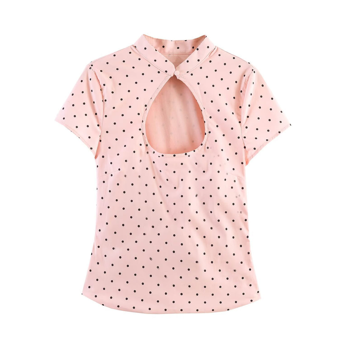 Damen Elegantes Oberteil mit innovativem Ausschnitt und feinem Stoff R&B