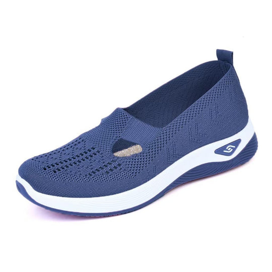 Damen bequeme Slip-On Schuhe mit atmungsaktiver Strickoberfläche R&B