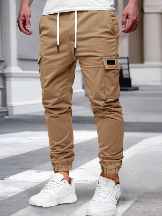 Herren Cargo-Hose mit elastischem Bund und multifunktionalen Taschen R&B