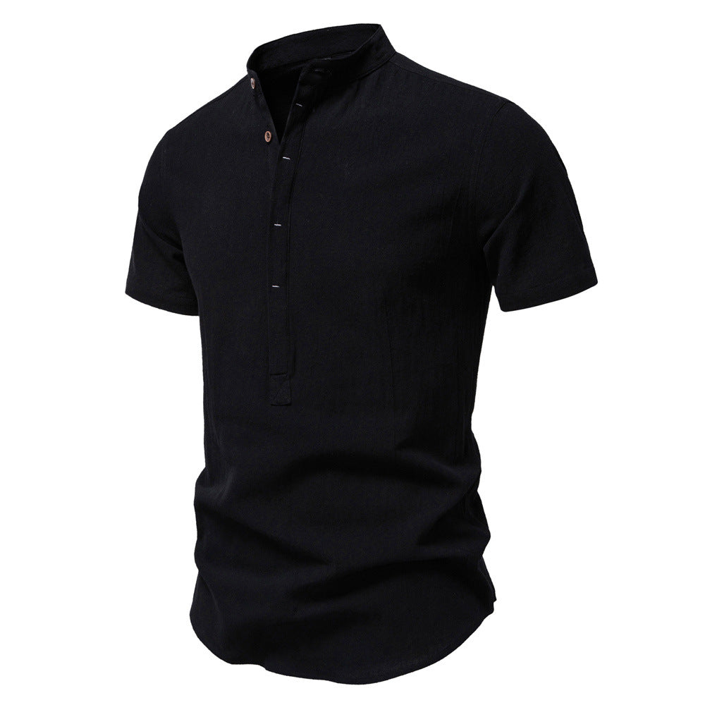 Herren Kurzarm Henley-Shirt mit praktischer Knopfleiste und modernem Design R&B