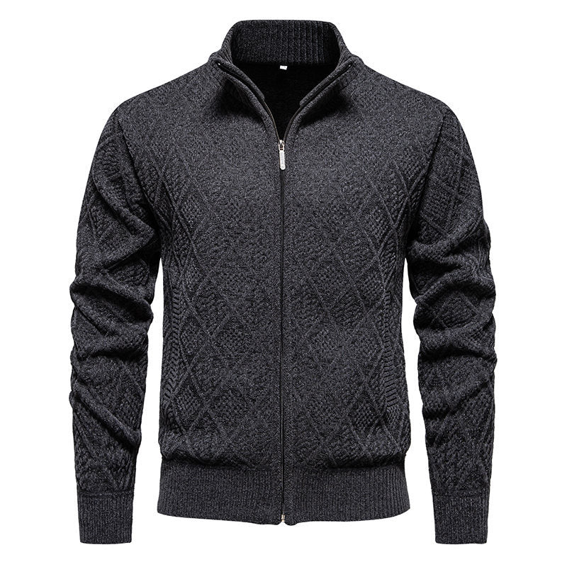 Herren modische Strickjacke mit strukturierter Oberfläche R&B