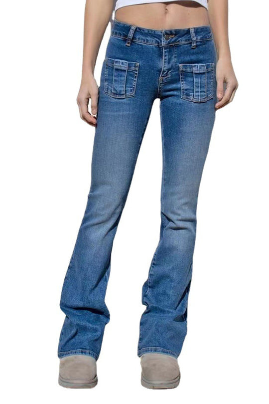 Damen Bootcut Jeans mit praktischen Taschen R&B