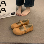 Damen komfortable Ballerinas mit modischem Riemchen und weichem Innenfutter R&B