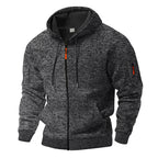 Herren Sportlicher Kapuzenpullover mit kontrastierenden Details und Reißverschluss R&B