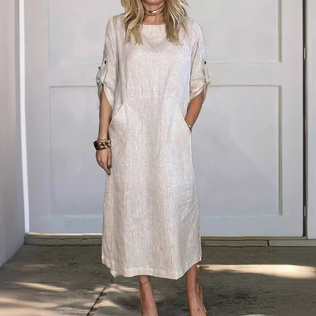 Damen Leichte Sommerkleid R&B