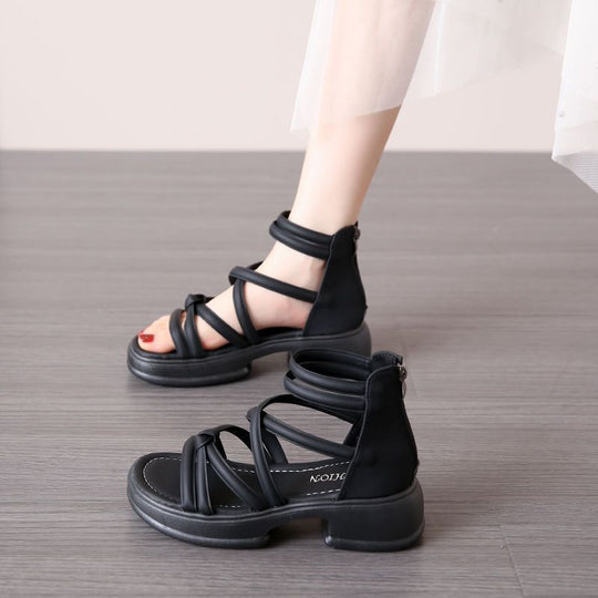 Damen Modische Sandalen mit innovativem Riemchen-Design R&B