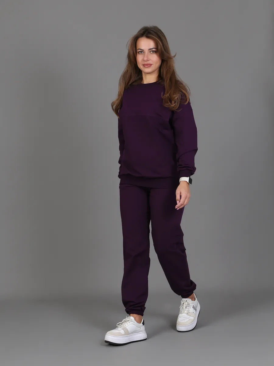 Damen Sportliches Sweatset mit elastischen Bündchen R&B