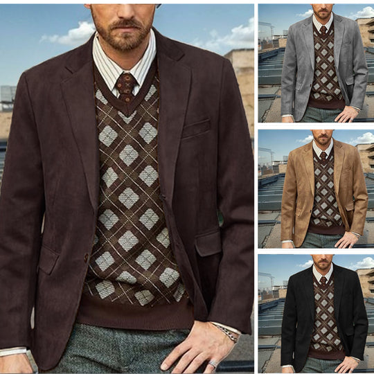 Herren modischer Anzugblazer aus feinster Wolle R&B
