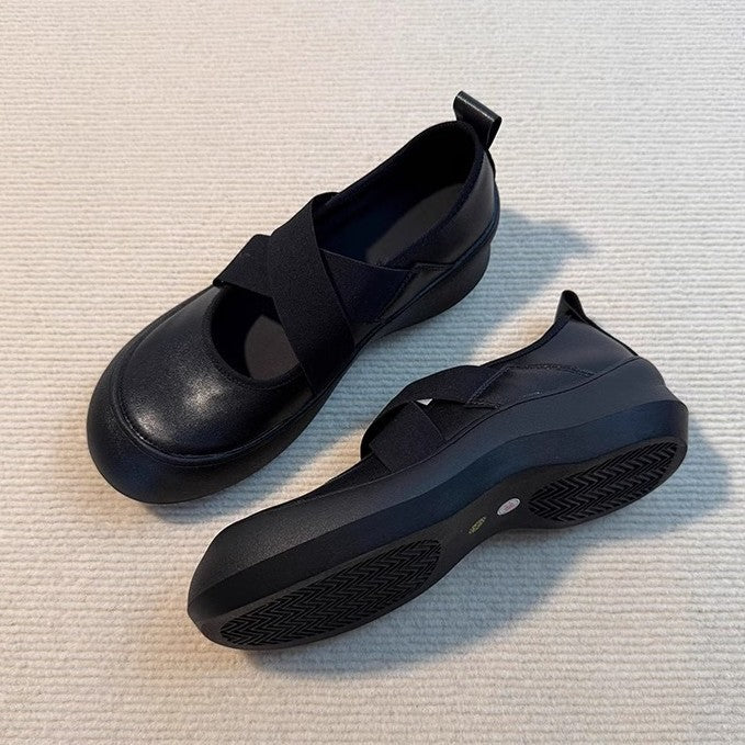 Damen elegante Clogs mit modischem Absatz und speziellen Falten R&B