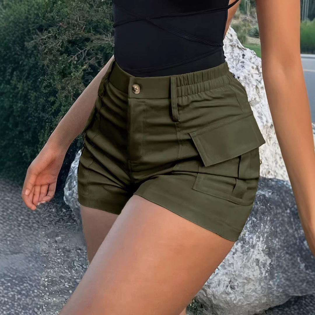 Damen Cargo-Shorts mit elastischem Bund und praktischen Seitentaschen R&B