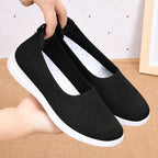 Damen Elastische Slip-On Freizeitschuhe