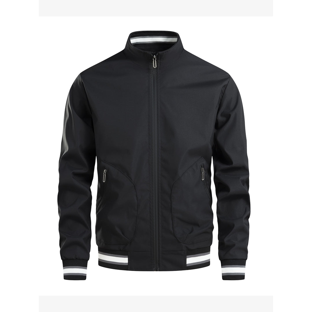 Herren sportliche Übergangsjacke mit hohem Kragen und praktischen Reißverschlusstaschen R&B
