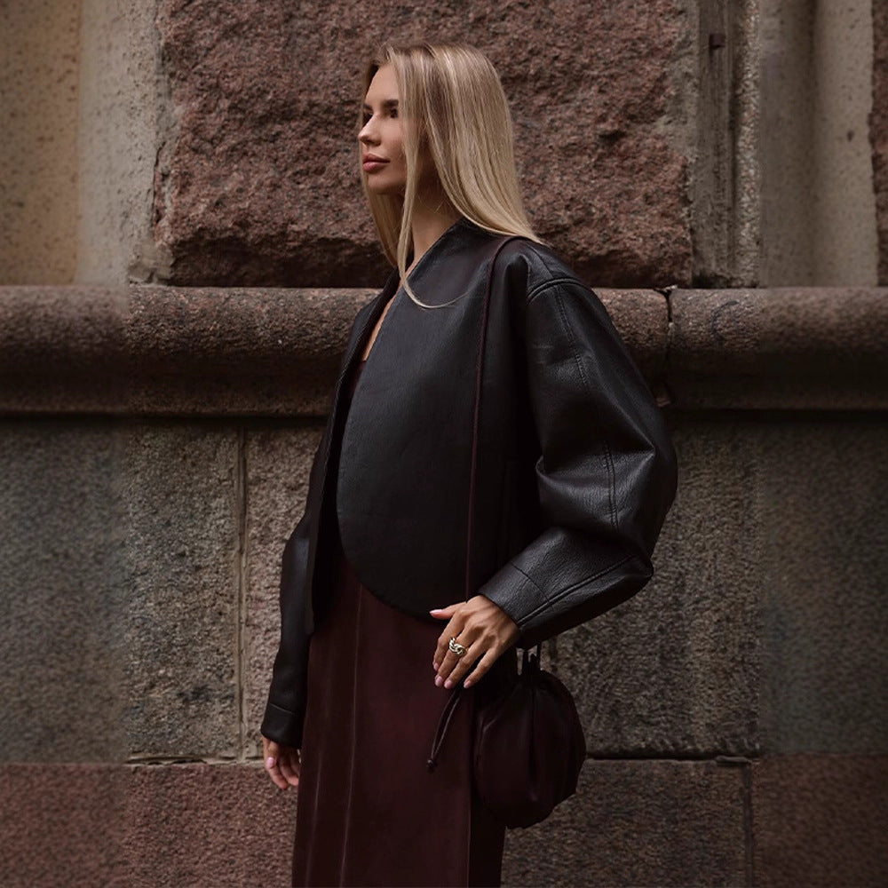 Damen moderne cropped Jacke mit oversized Schnitt R&B