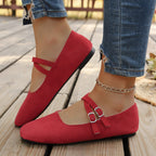 Damen Ballerinas mit Knotenriemen und weichem Obermaterial R&B