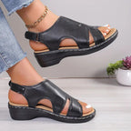 Damen Offene Riemensandalen mit ergonomischer Fußbettung und flexiblem Design R&B