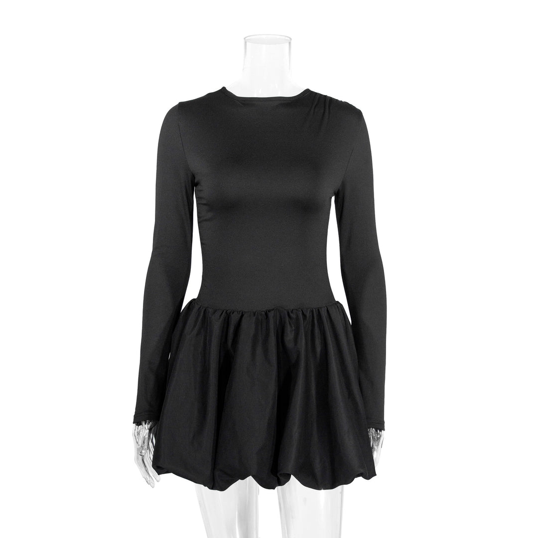 Damen Figurumspielendes Kleid mit langen Ärmeln und gerafftem Saum R&B