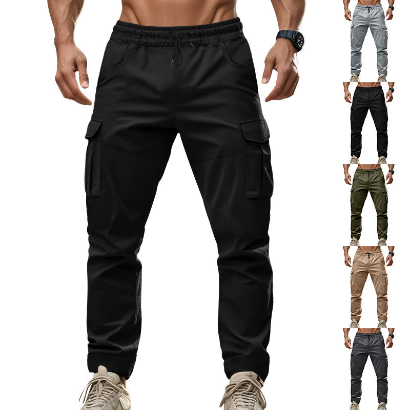 Herren Cargo-Hose mit funktionalen Seitentaschen und elastischem Bund R&B