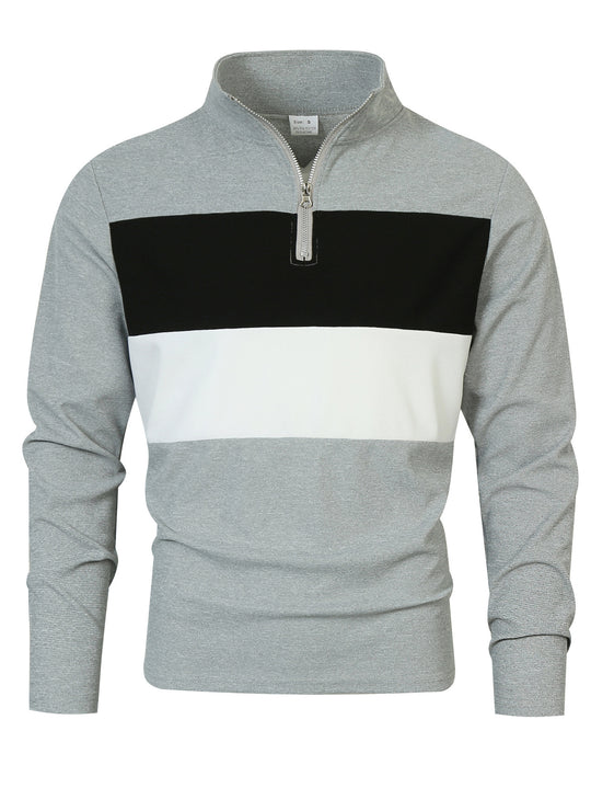 Herren Freizeitpullover mit modernem Reißverschluss R&B