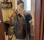 Damen jacke im Vintage-Stil mit lässigem Schnitt R&B