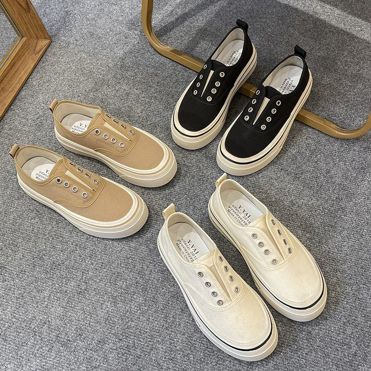 Damen modische Slip-On Sneakers mit verstärkter Sohle und atmungsaktivem Obermaterial R&B
