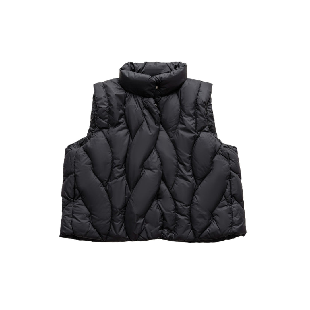 Damen stylische Steppweste mit hohem Kragen und modernem Design R&B