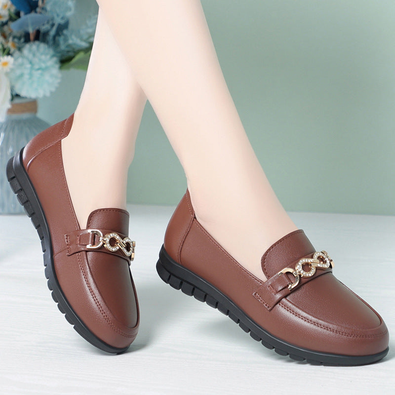 Damen Mokassins mit modischem Kettendetail und bequemer Sohle R&B