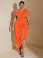 Damen Elegantes Wickelkleid mit asymmetrischem Schnitt