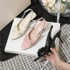Damen Slingback Sandalen mit eleganter Schleifenverzierung R&B