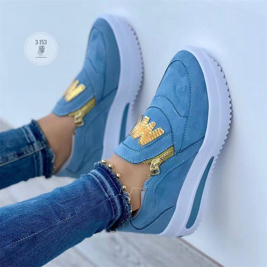 Damen Sneaker mit praktischem Reißverschluss und modischem Design R&B