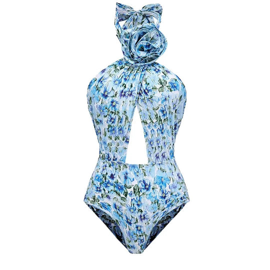 Damen Badeanzug mit bezauberndem Cut-Out-Design und überschnittenem Ausschnitt R&B