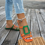 Damen modische Riemensandalen mit kreativem Schnallen-Design und komfortabler Fußbettung R&B