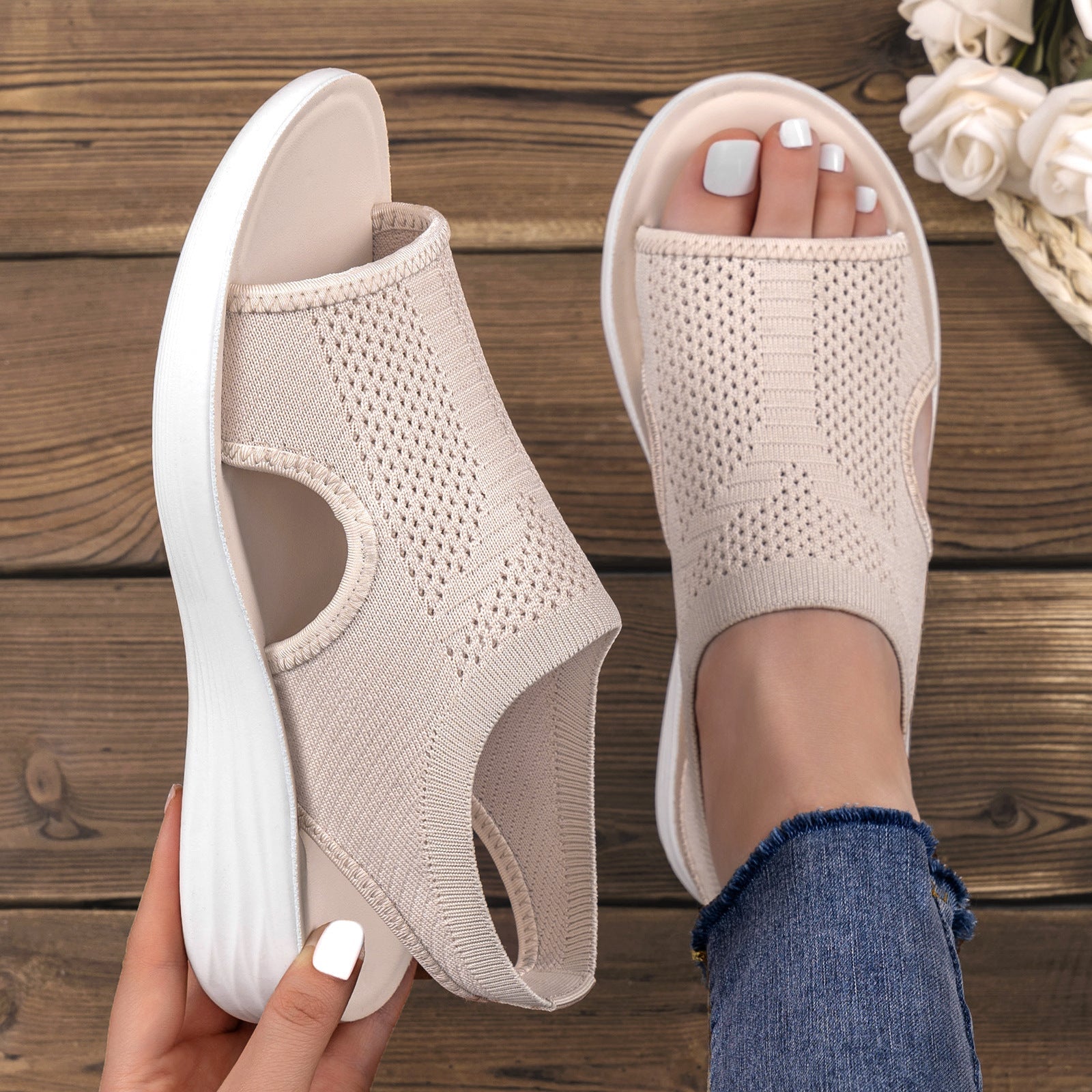 Damen Sportliche Sandalen mit atmungsaktivem Obermaterial und flexiblem Sohlenkonzept